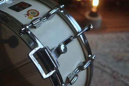 Premier ‘No.1’ Super Ace 14x5.5" Vintage Snare Drum in White Duroplastic - 1958