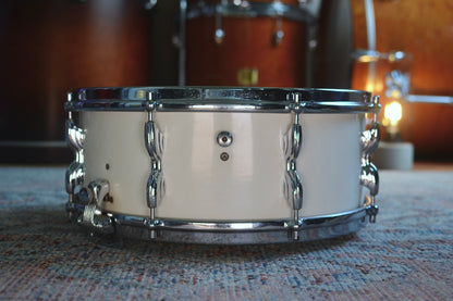 Premier ‘No.1’ Super Ace 14x5.5" Vintage Snare Drum in White Duroplastic - 1958