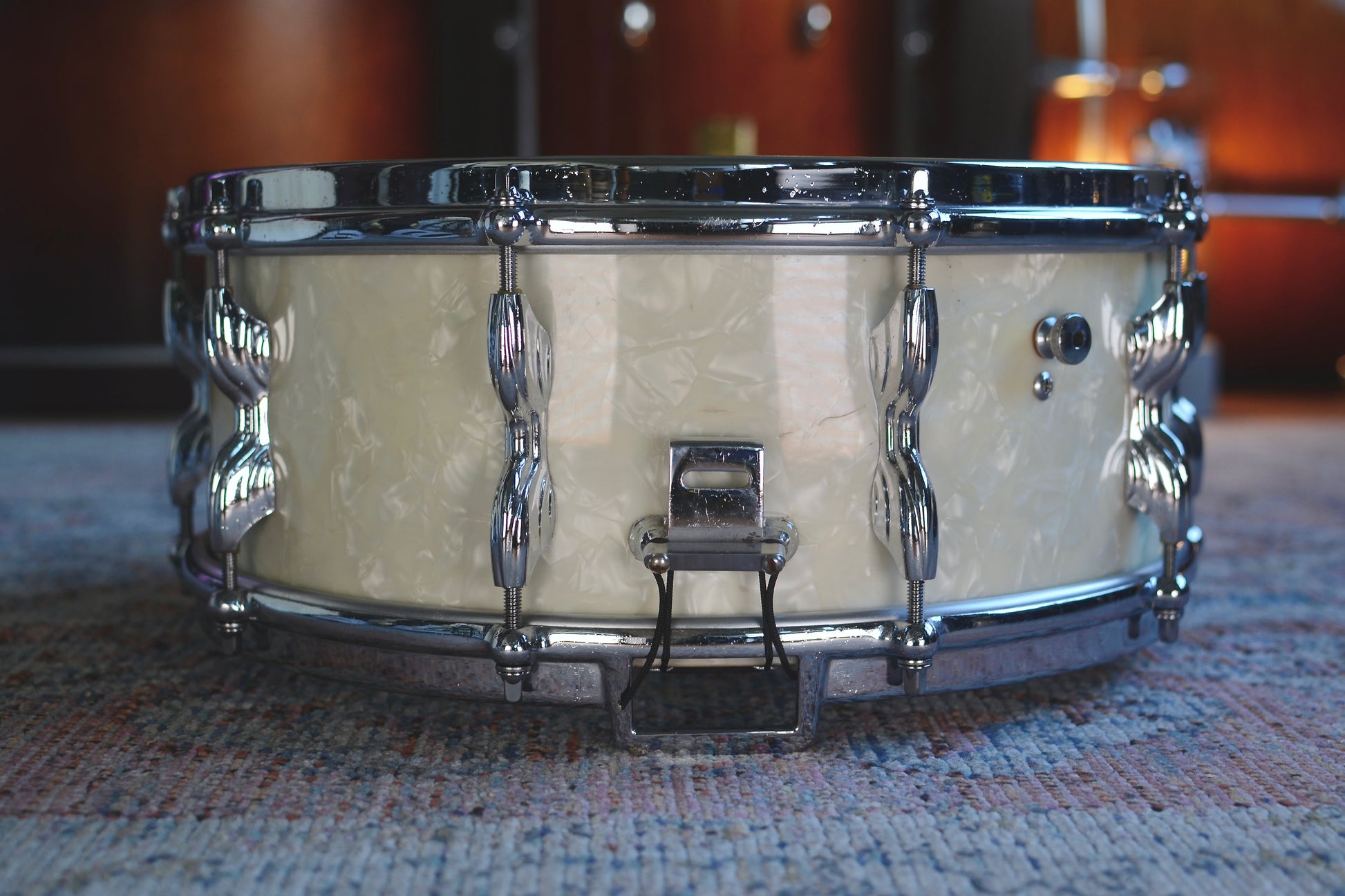 Premier Hi-Fi 14x5.5" Vintage Birch Snare Drum in White Marine Pearl - 1960