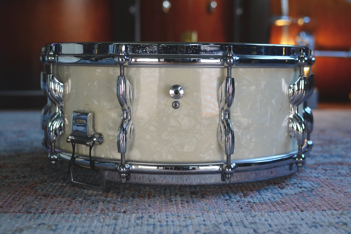 Premier Hi-Fi 14x5.5" Vintage Birch Snare Drum in White Marine Pearl - 1960
