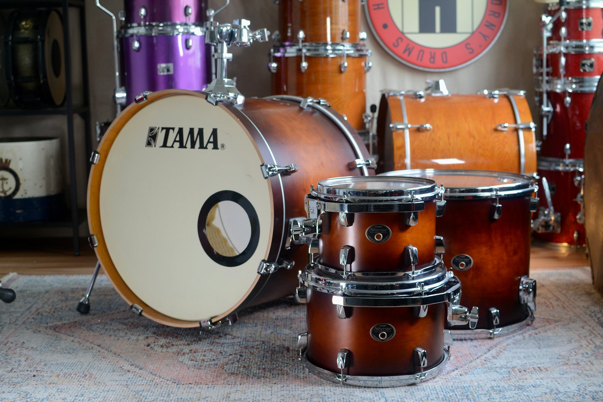 Tama Silverstar Drum Kit in Antique Brown Burst (VP52KS) - 2015