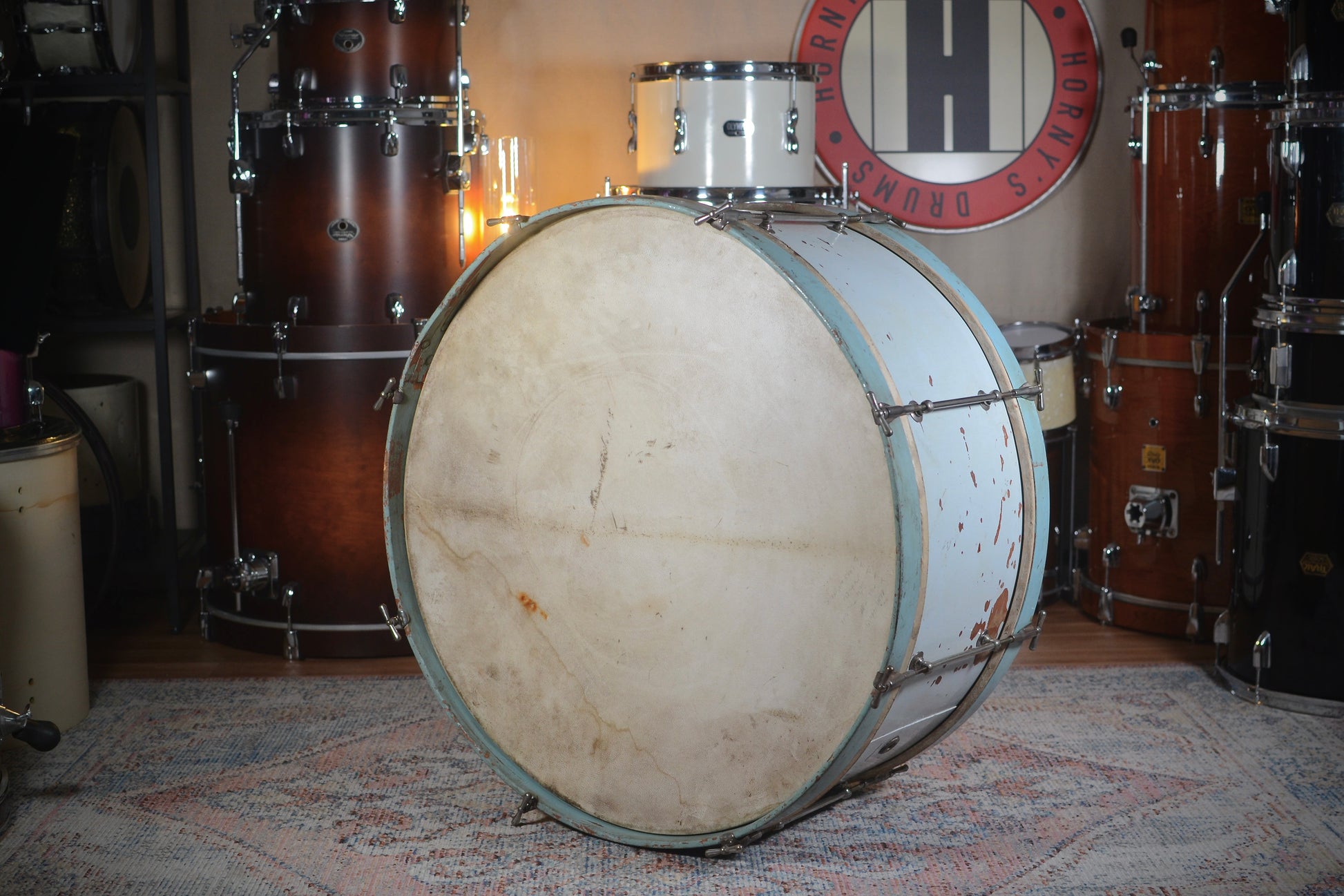 Vintage 1-Ply 27" x 11.5" Bass Drum with Original Calf Skin Heads