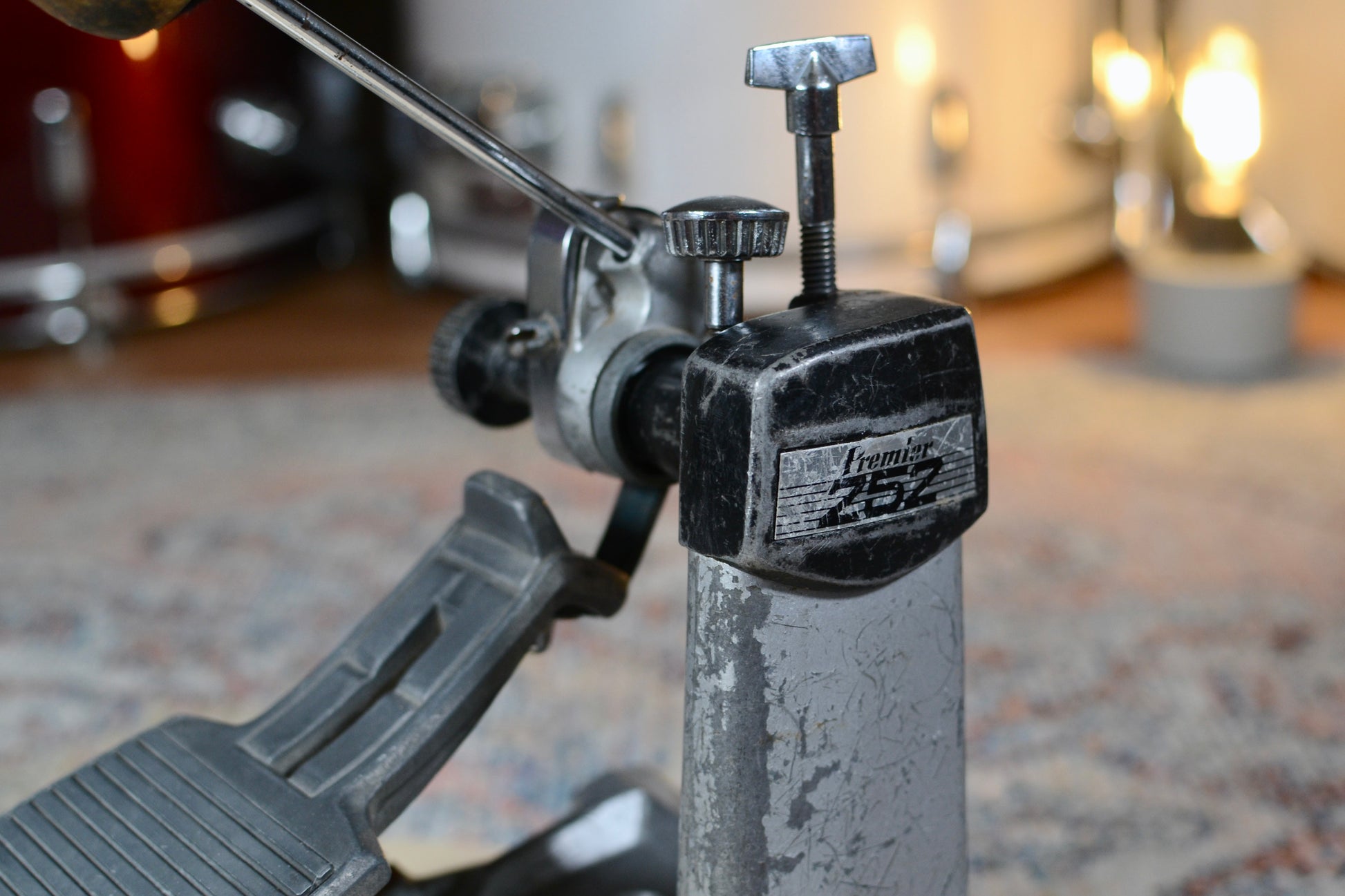 Premier '252' Vintage Bass Drum Pedal with Wood Beater - 1976