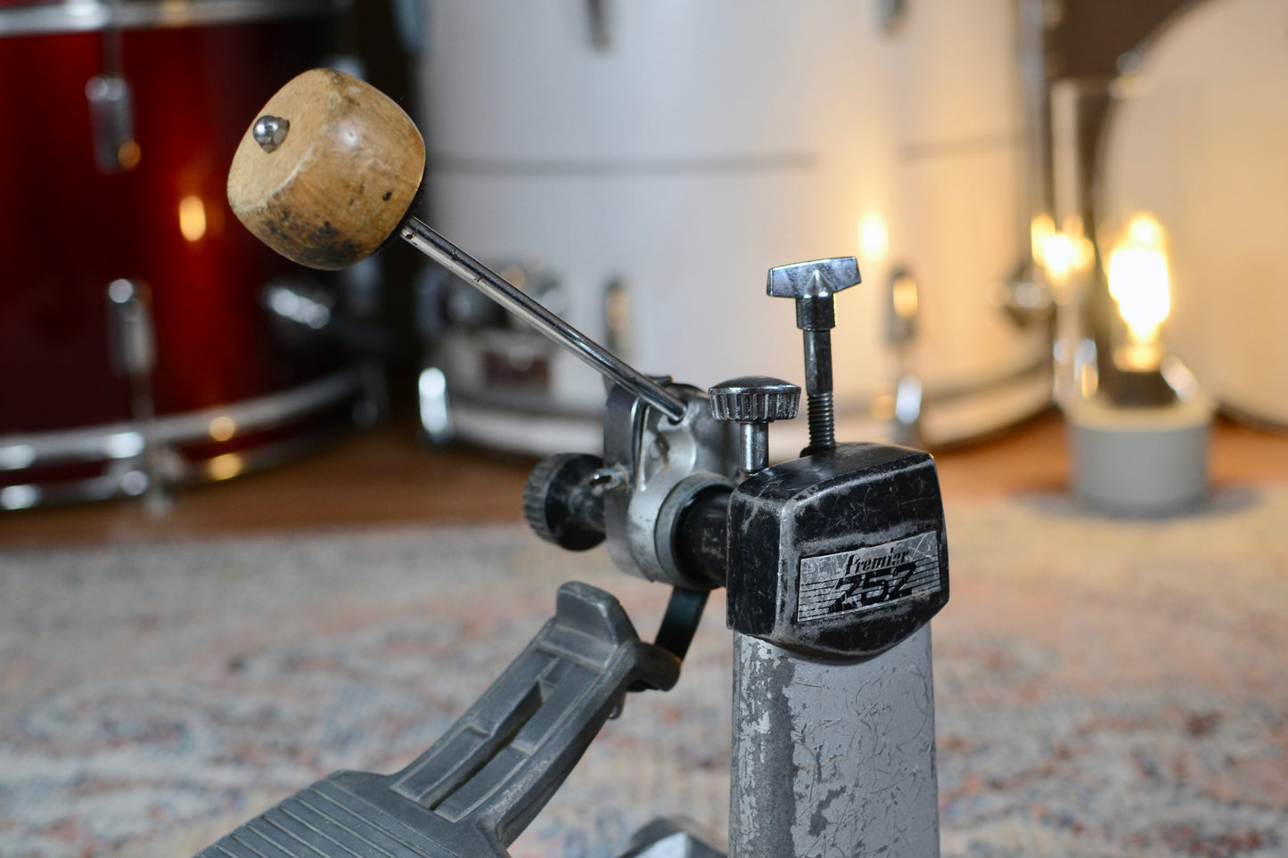 Premier '252' Vintage Bass Drum Pedal with Wood Beater - 1976