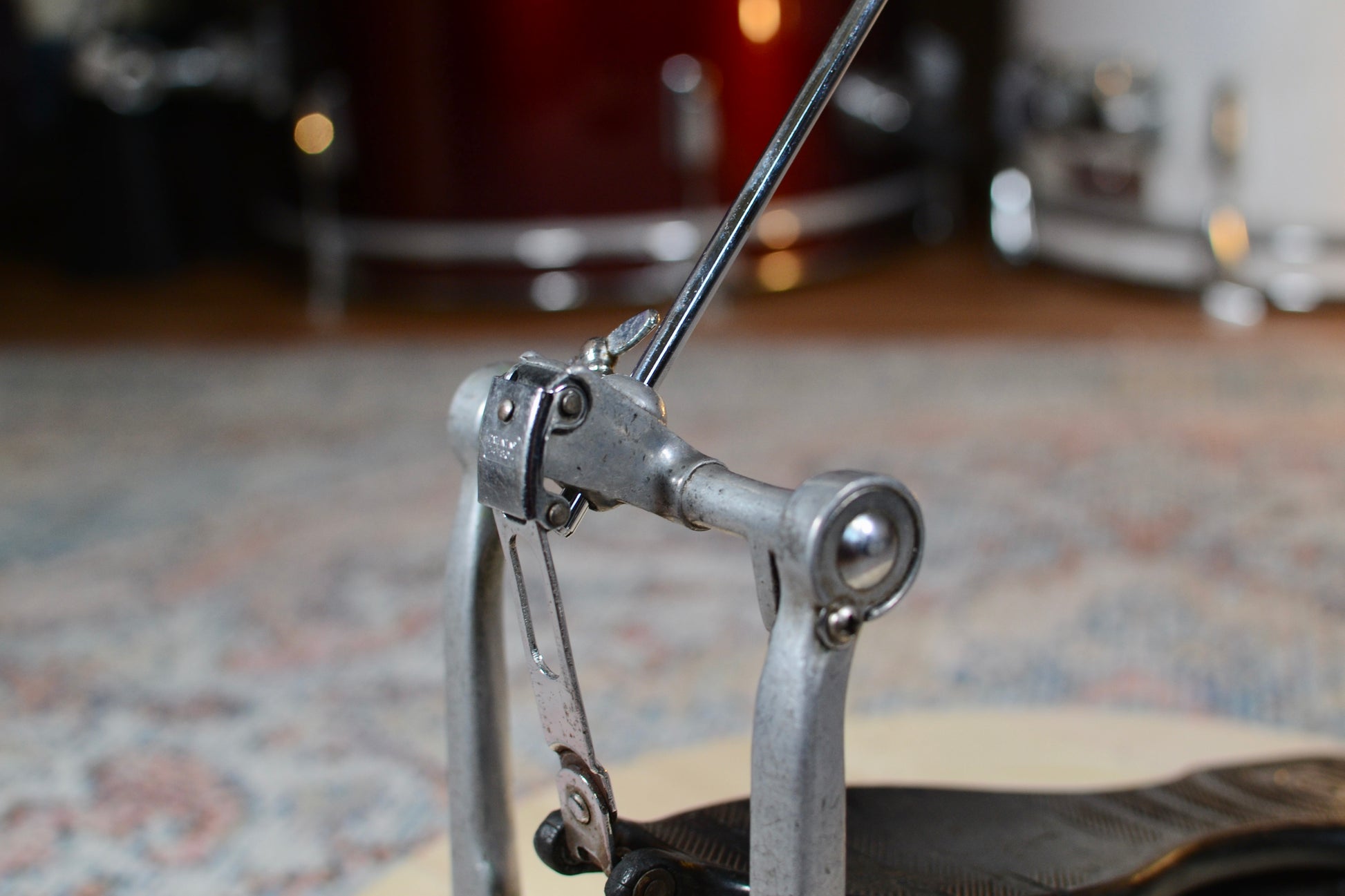 Premier '250' Vintage Bass Drum Pedal with Brand New Felt Beater - 1958