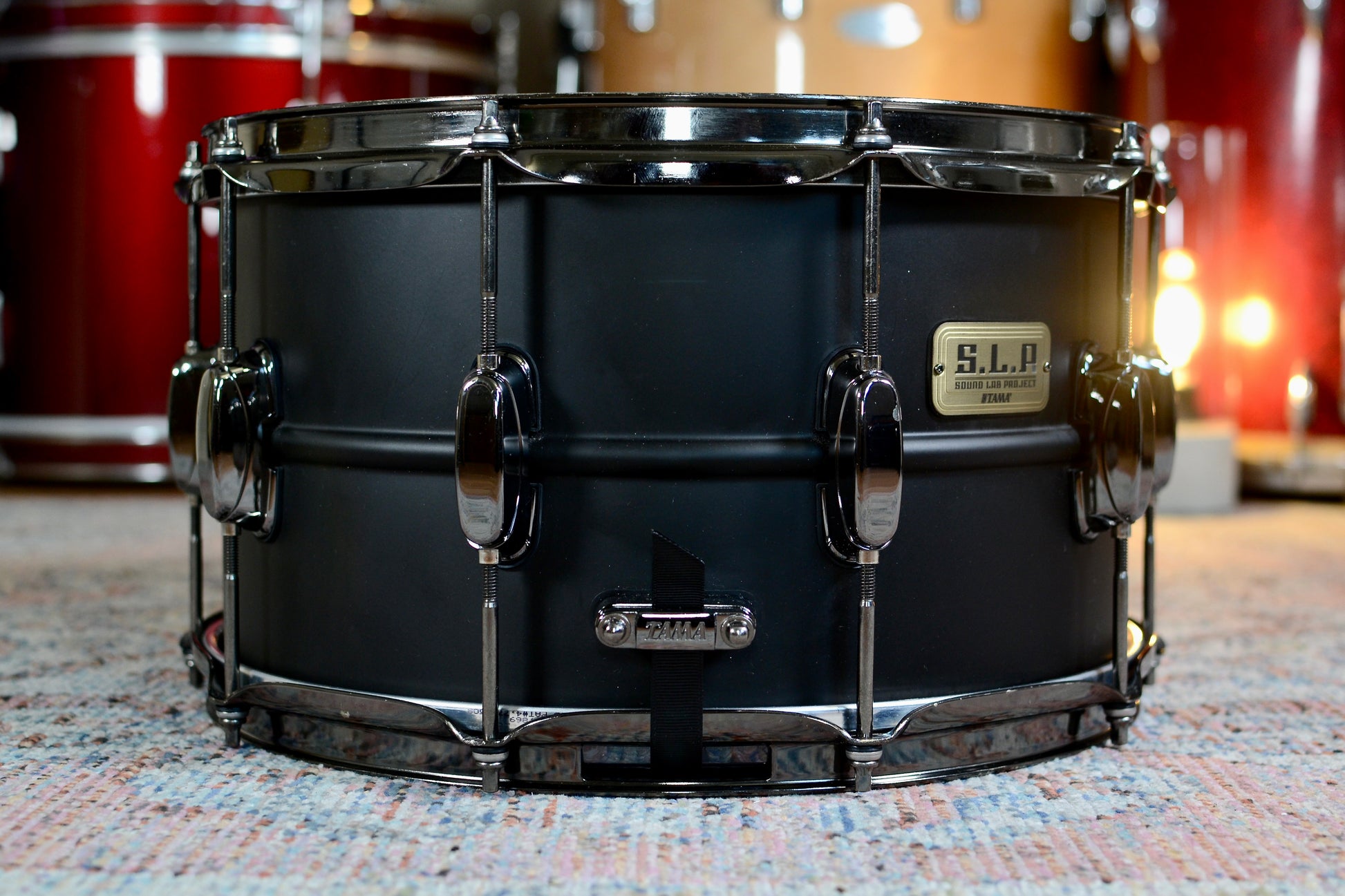 Tama S.L.P. ‘Big Black Steel’ 14x8” Snare Drum - Matte Black