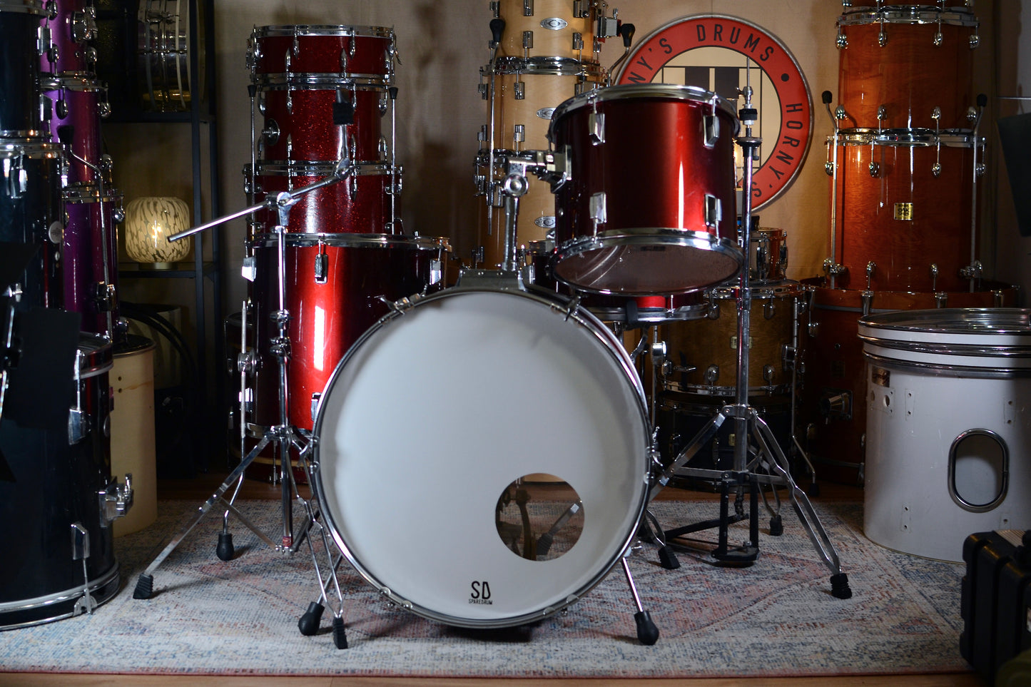 Beginner Drum Kit in Ruby Red inc. Hardware - 22/13/16/14"