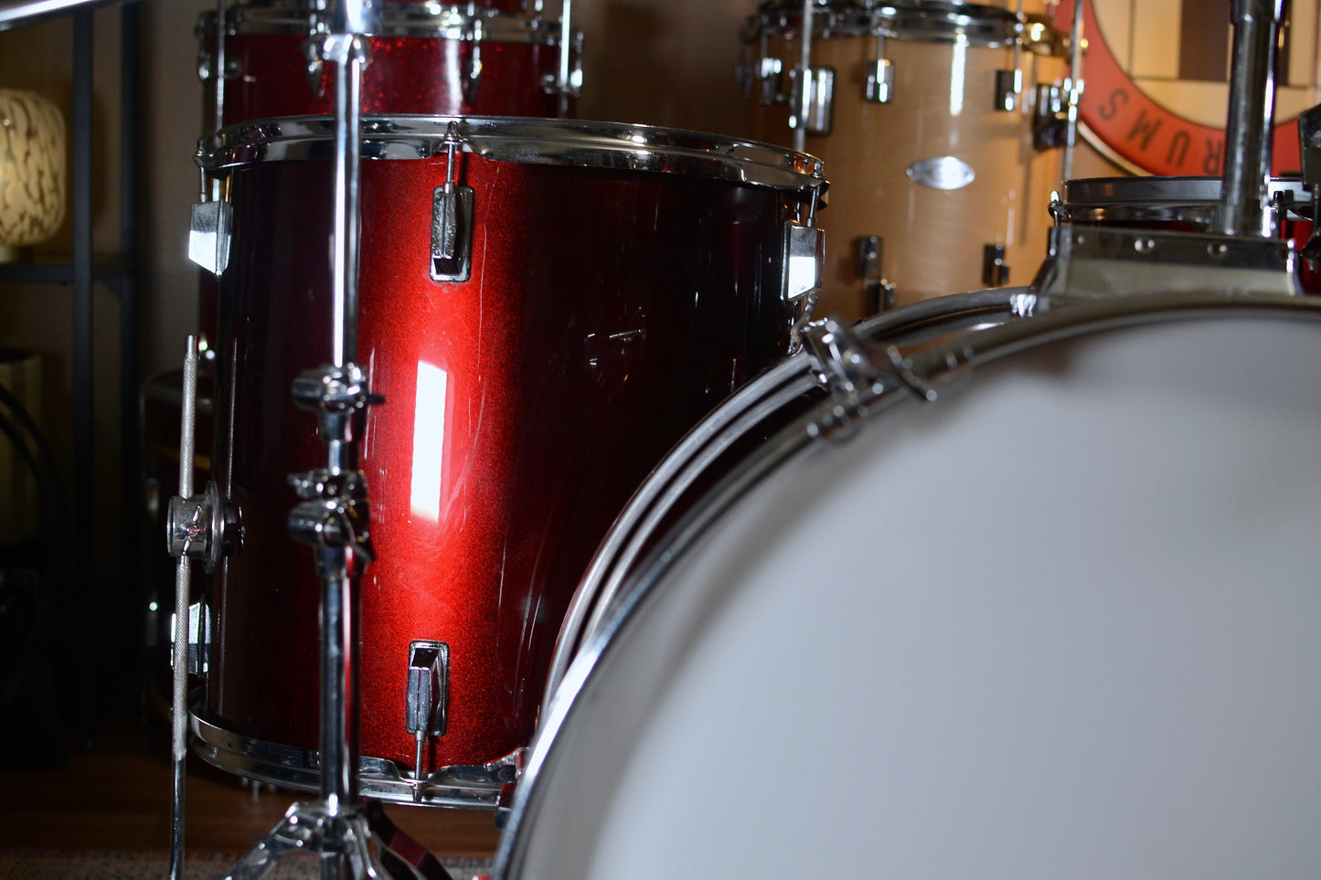 Beginner Drum Kit in Ruby Red inc. Hardware - 22/13/16/14"