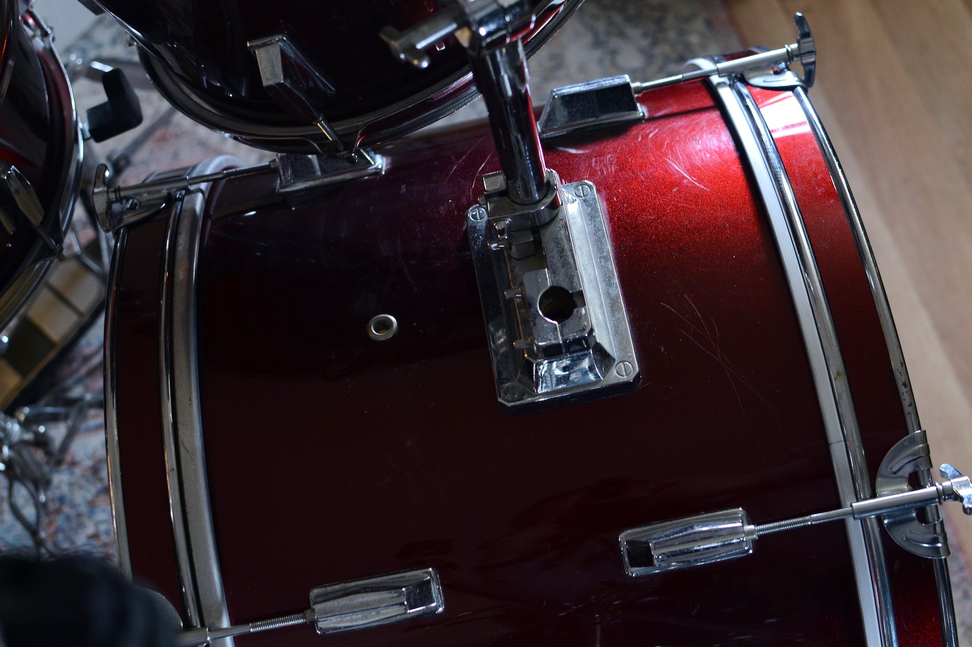 Beginner Drum Kit in Ruby Red inc. Hardware - 22/13/16/14"