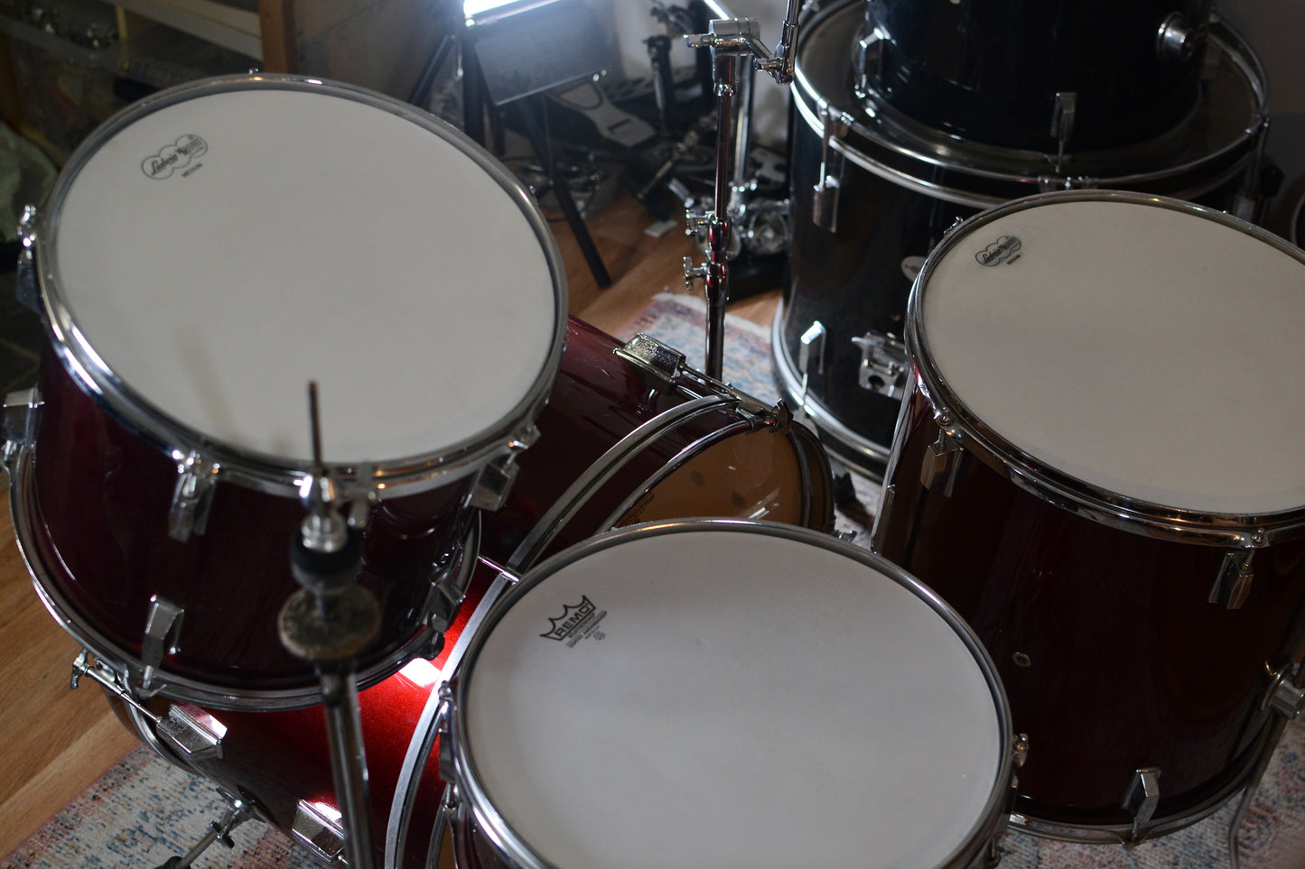 Beginner Drum Kit in Ruby Red inc. Hardware - 22/13/16/14"