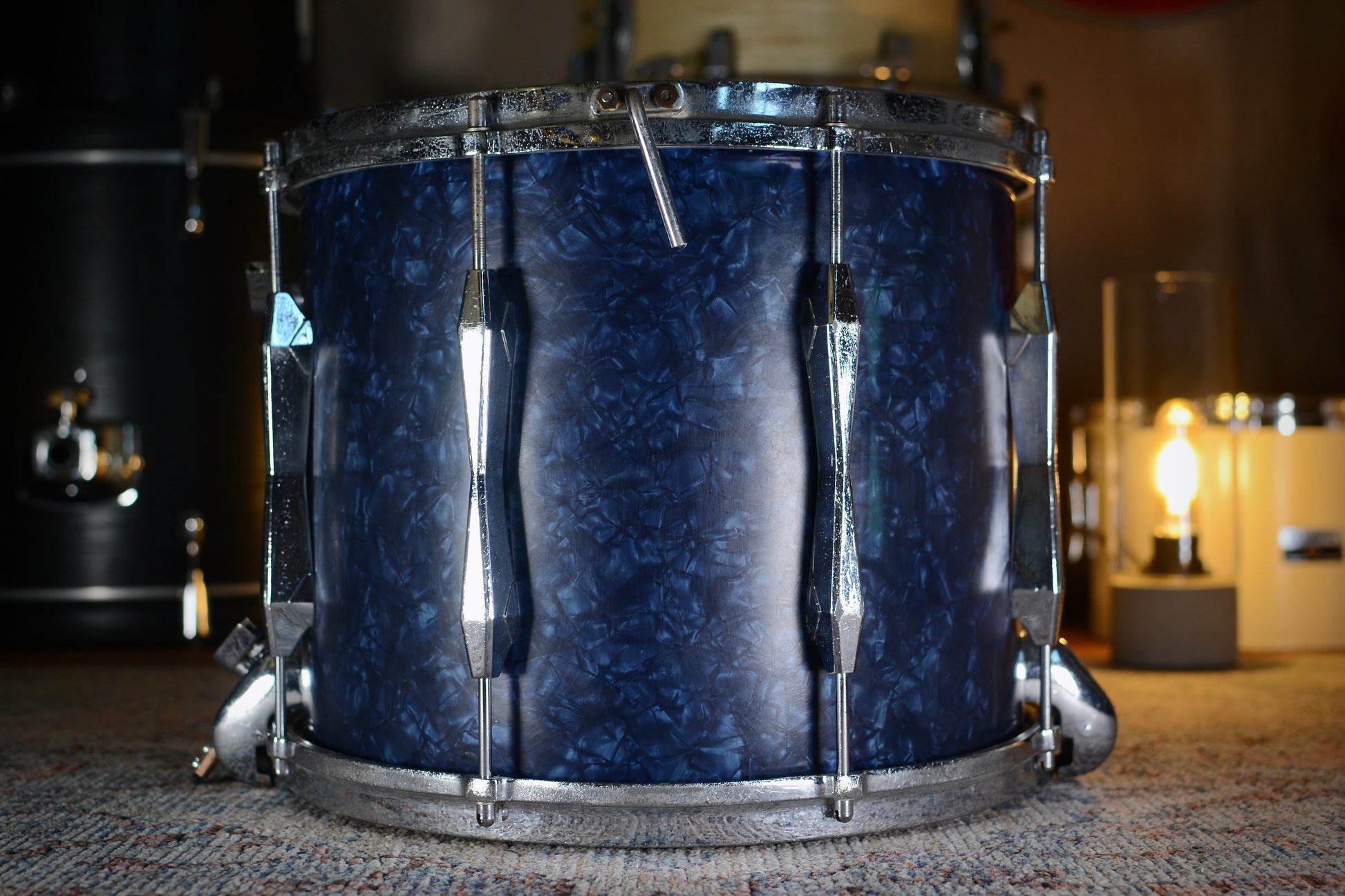 Carlton '1005' Symphony Model Vintage 14x10” Snare Drum in Blue Pearl - 1959