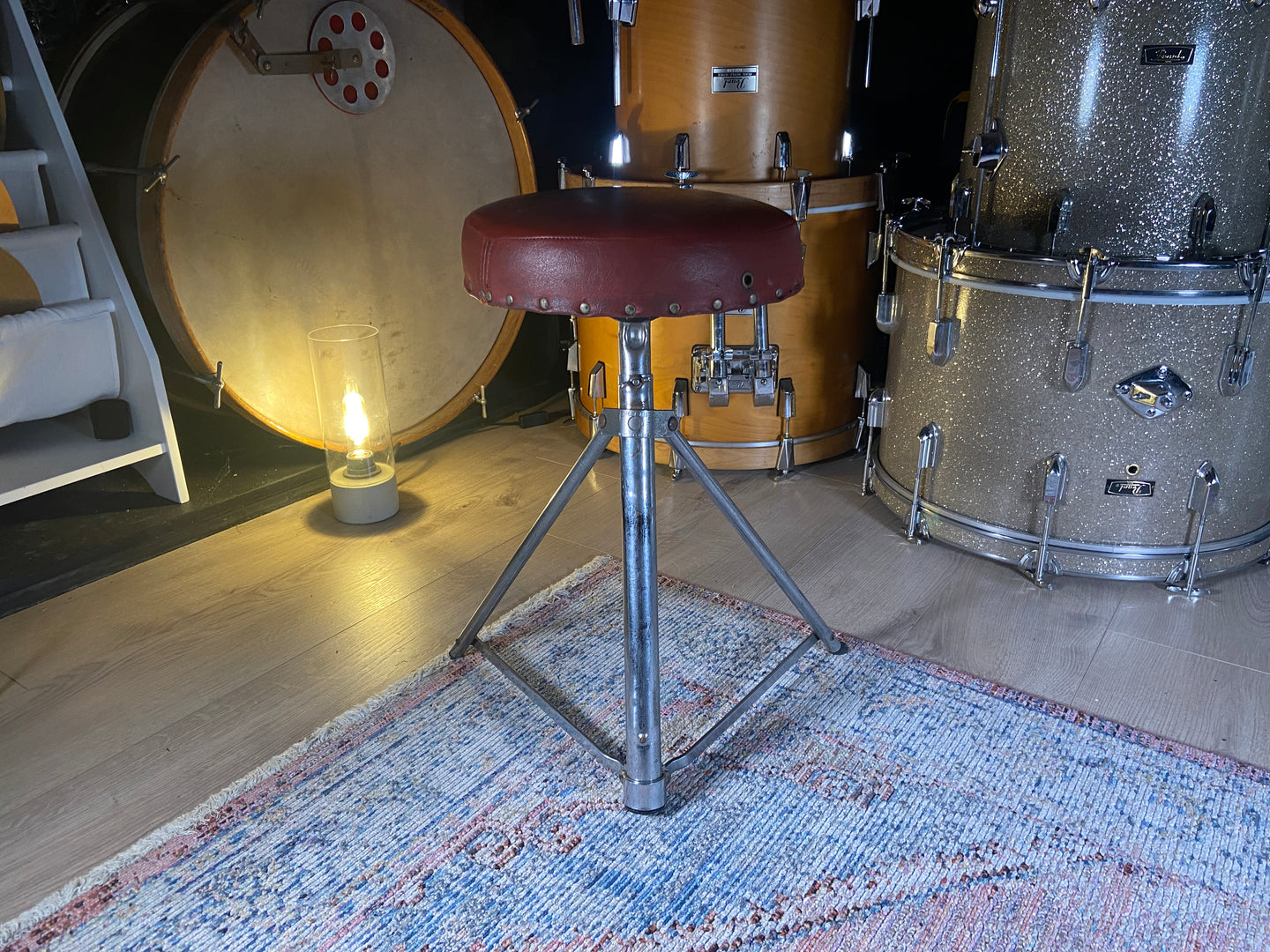 Premier Vintage '246' De Luxe Drum Throne in Red - 1960s