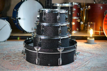 HD Custom 'Chop Kit' 4-piece Compact Drum Kit in Black Sparkle