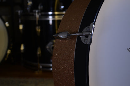 Large 22" Statement Drum Clock - Backlit & Non-ticking - Champagne Sparkle