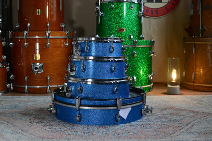 HD Custom 'Chop Kit' 4-piece Compact Drum Kit in Blue Sparkle