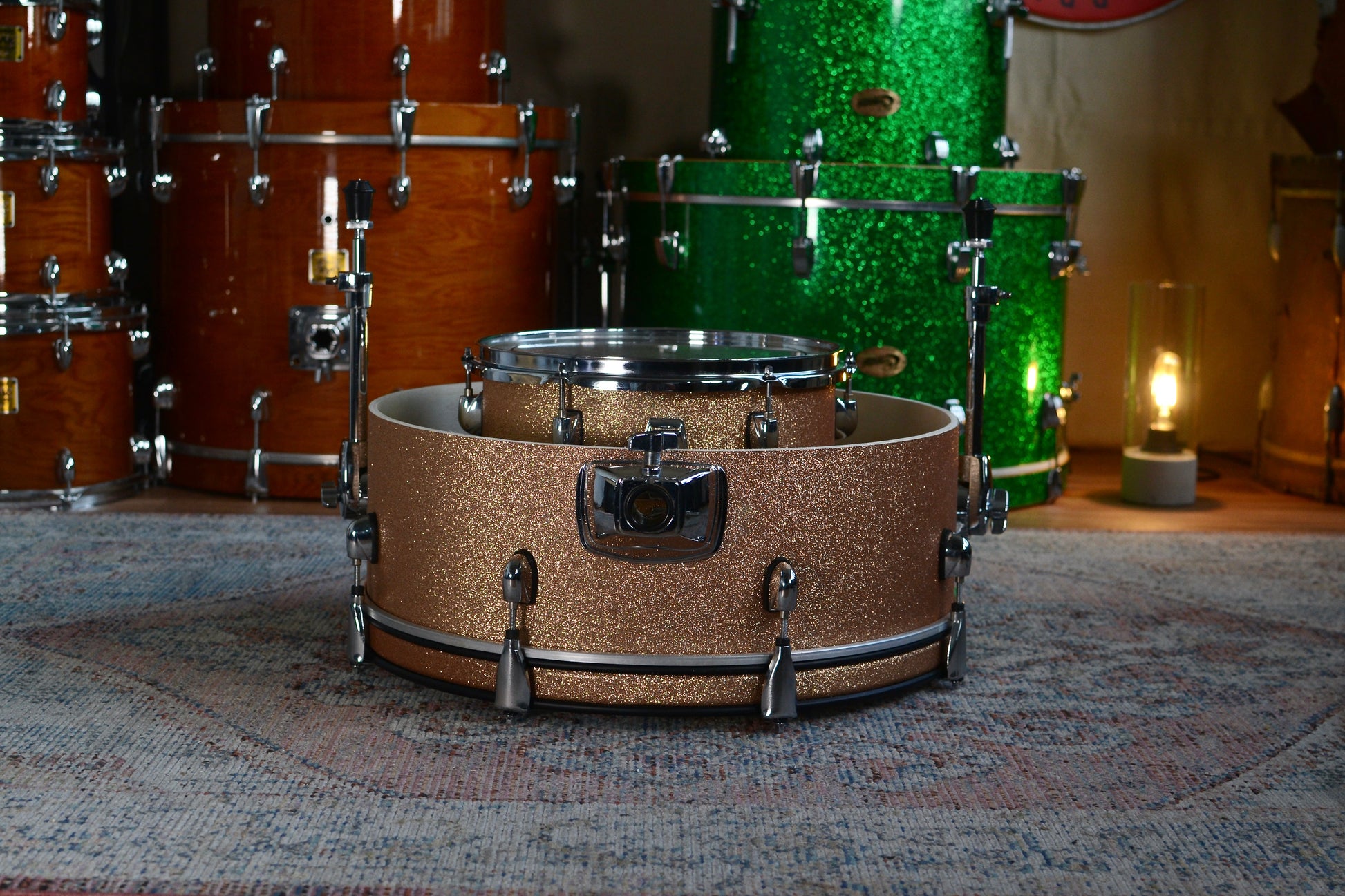 
HD Custom 'Chop Kit' 4-piece Compact Drum Kit in Champagne Sparkle
