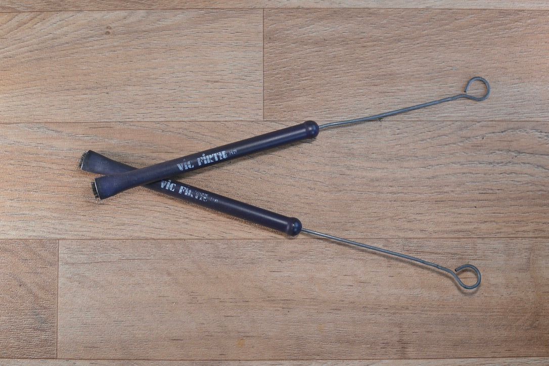 Vic Firth Heritage Brushes - Retractable - Steel Wire - Purple Handle