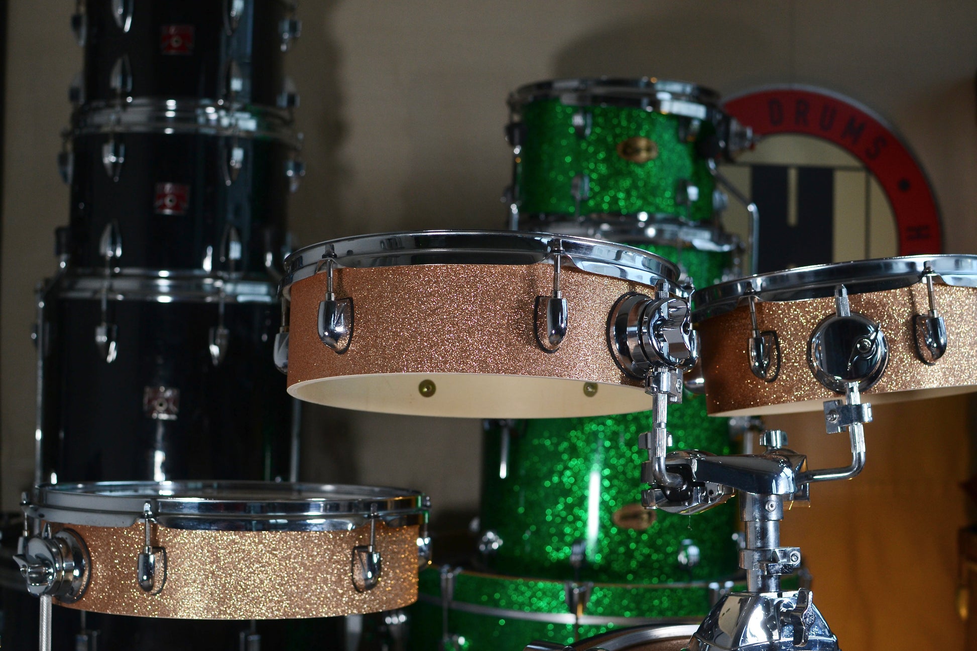 HD Custom 'Chop Kit' 4-piece Compact Drum Kit in Champagne Sparkle