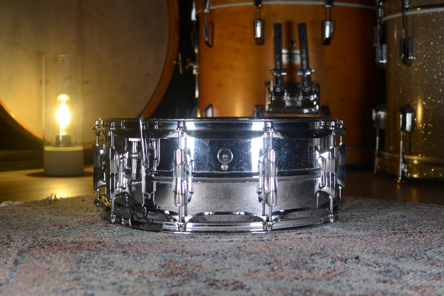 Beverley 'Cosmic 21' 14 x 5.5" Chrome Over Aluminium Snare Drum - 1960s