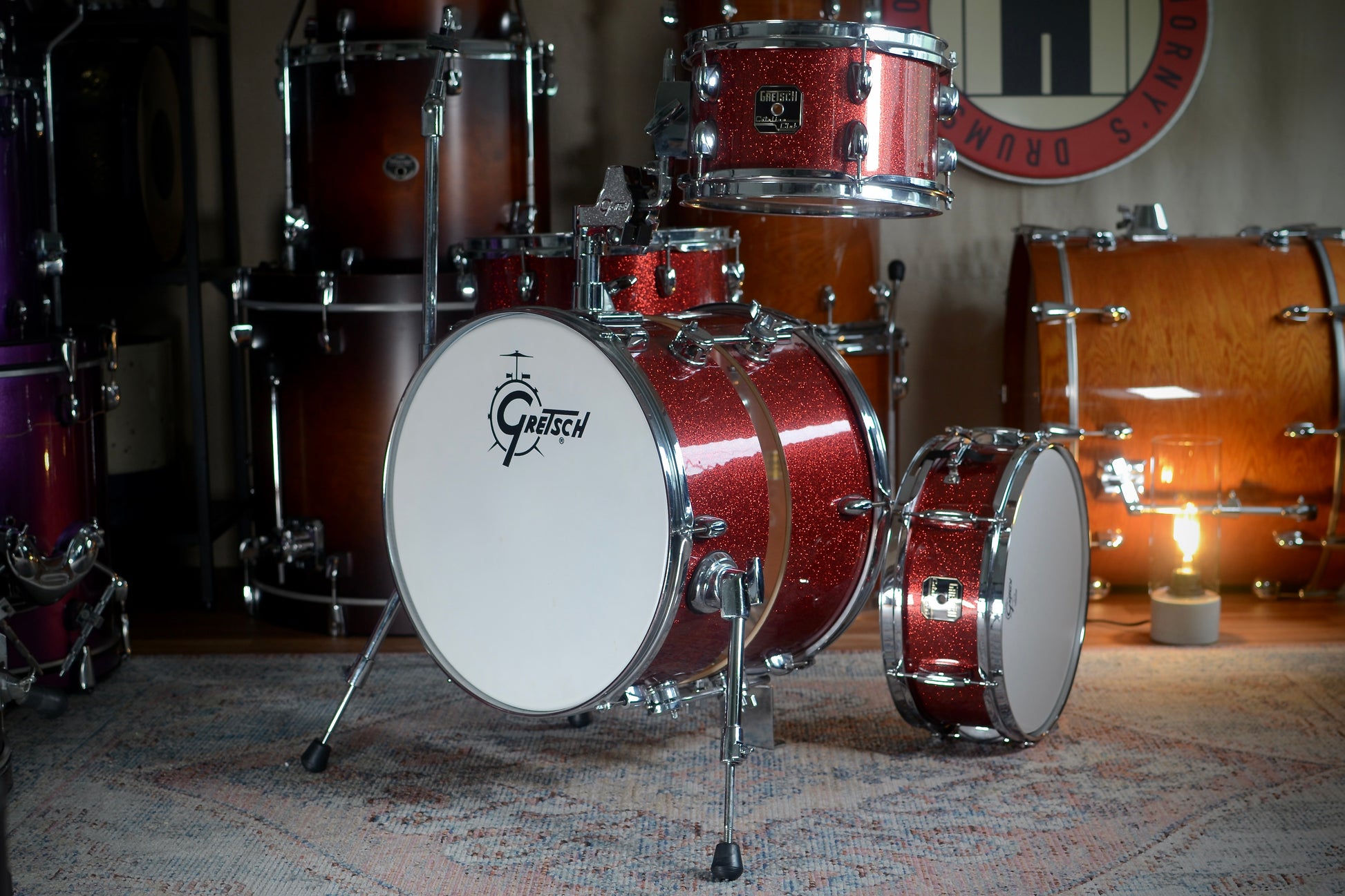 Gretsch 'CC-S264X' Catalina Club Street 4 Piece Drum Kit in Red Sparkle
