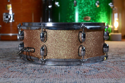 HD Custom 14x5.5" Snare Drum in Champagne Sparkle Vinyl Finish