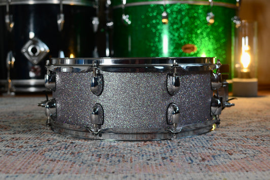 HD Custom 14x5.5" Snare Drum in Silver Sparkle Vinyl Finish