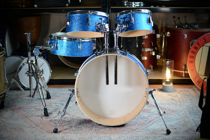 HD Custom 'Chop Kit' 4-piece Compact Drum Kit in Blue Sparkle