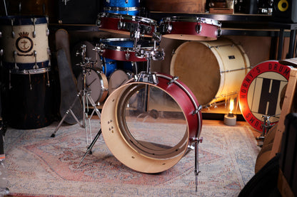 HD Custom 'Chop Kit' 4-piece Compact Drum Kit in Satin Cherry Red