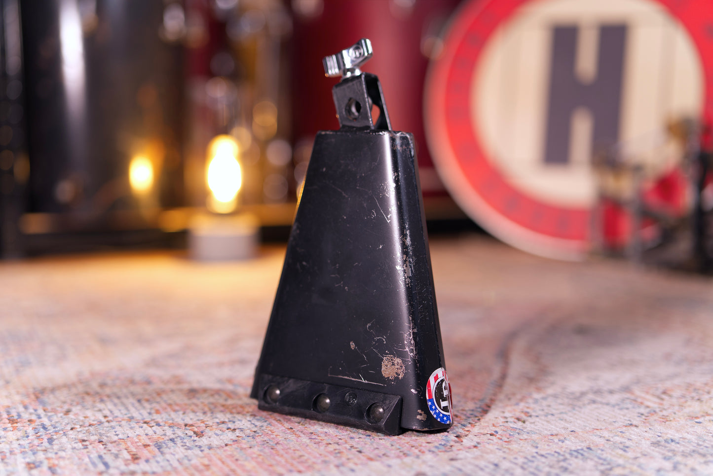 LP Latin Percussion Classic Rock Ridge Rider Cowbell with bass drum mount