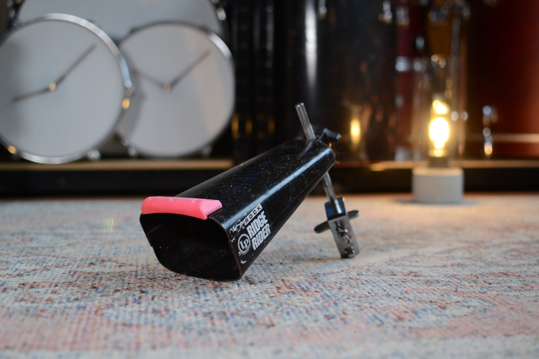 Cowbelll Instrument Ridges LP Latin Percussion Rock Ridge Rider Cowbell with Bass Drum Mount ...