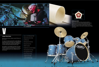 Mapex 14x5.5" V Series Snare Drum in Wax Cherry Red - 2005