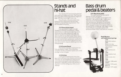 Olympic '1251' Vintage Bass Drum Pedal - 1971