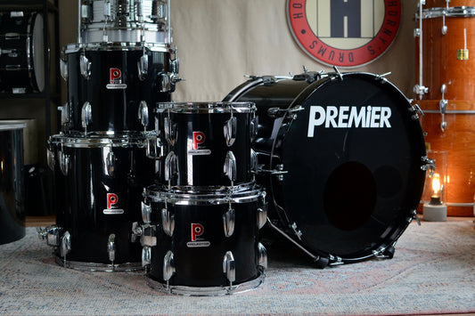 Premier Projector MKI 5-Piece Drum Kit in Piano Black - Mid 1980’s