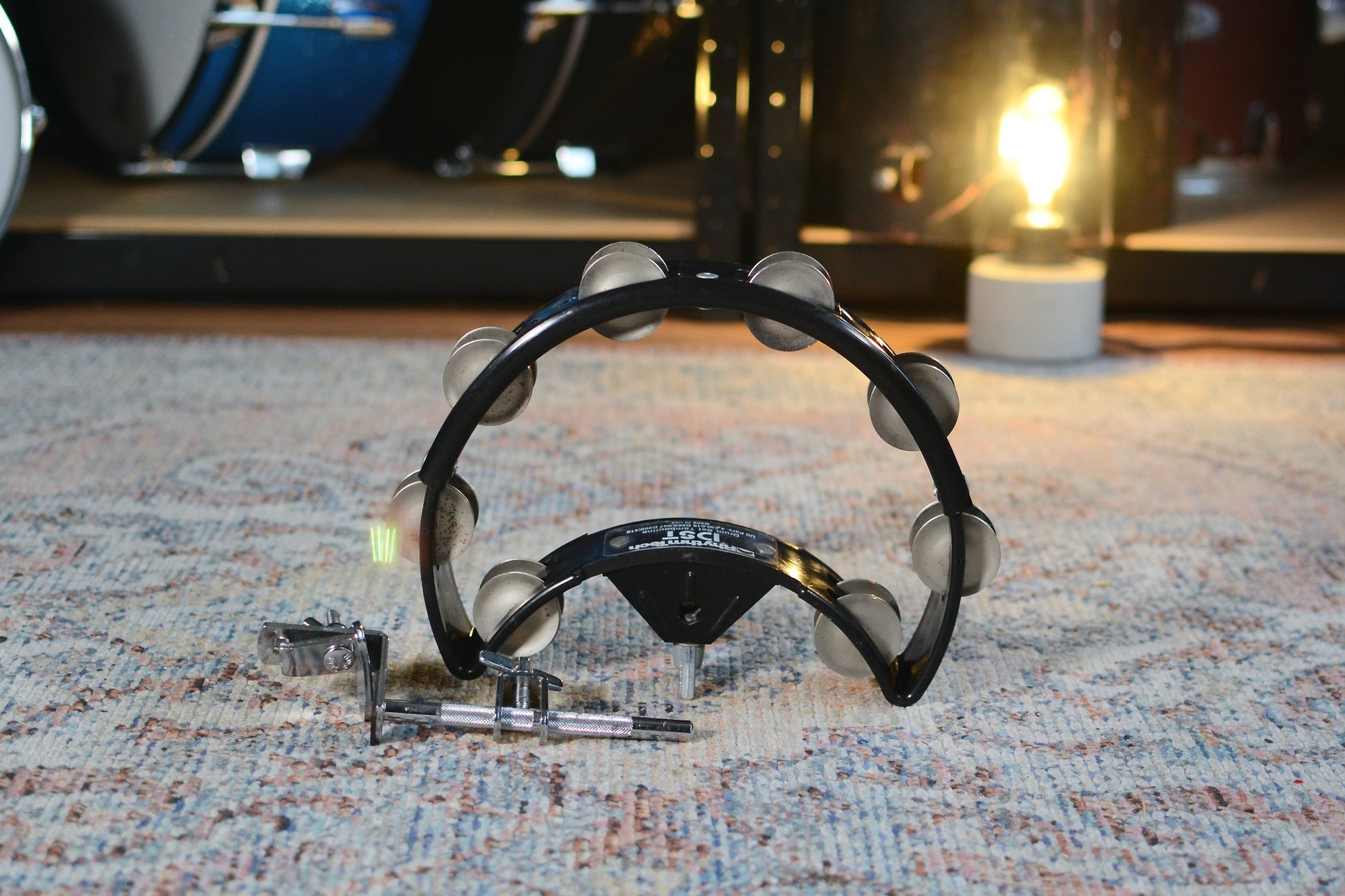 Rhythm Tech 'DST' Drum Set Tambourine with Bass Drum Mount - Black