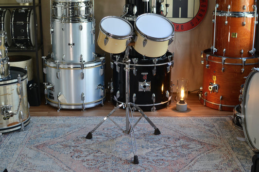 Vintage 8" and 10" Concert Toms with Concert Tom Stand - MIJ - 1960s