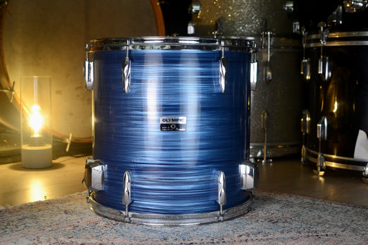 Premier Olympic 14" x 14" Floor Tom in Blue Silk Pearl - 1970s