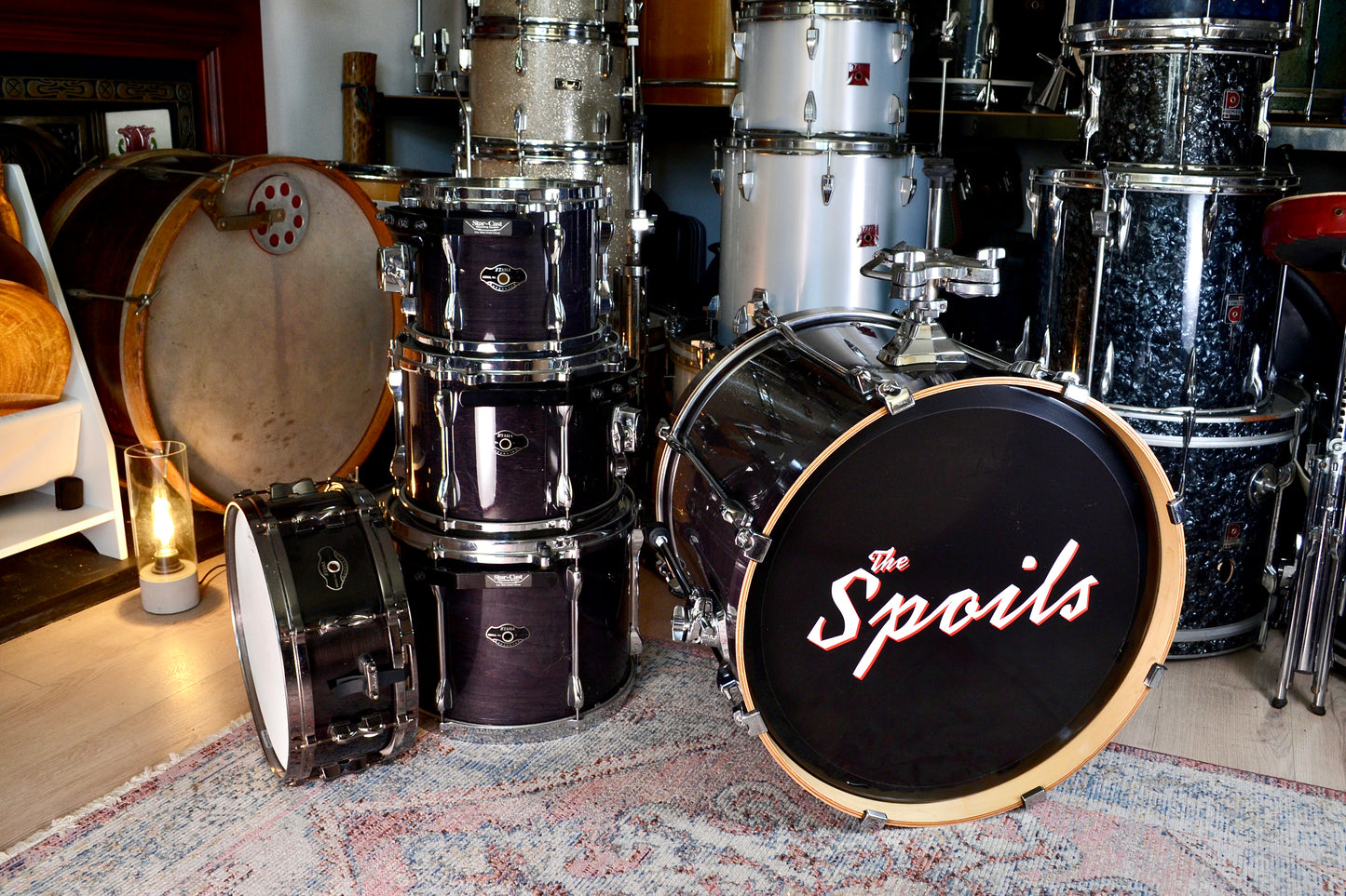 Tama 5-Piece Superstar Custom Drum Kit in Custom Charcoal Lacquer - 2007