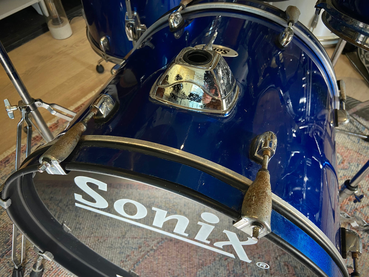 Sonix Complete Drum Kit with Snare, Hardware & Cymbals in Blue