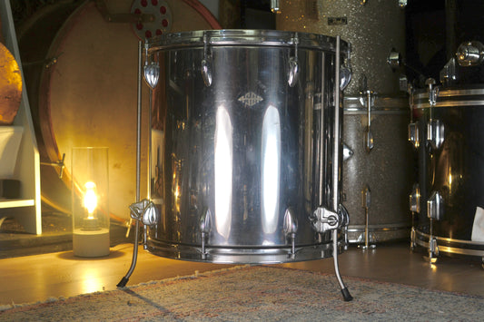 ASBA '505' 16x16" Stainless Steel Floor Tom - 1970s