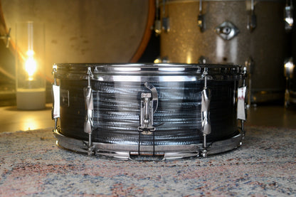 Premier Olympic '1182' Mahogany Snare Drum in Grey Silk Pearl - 1971