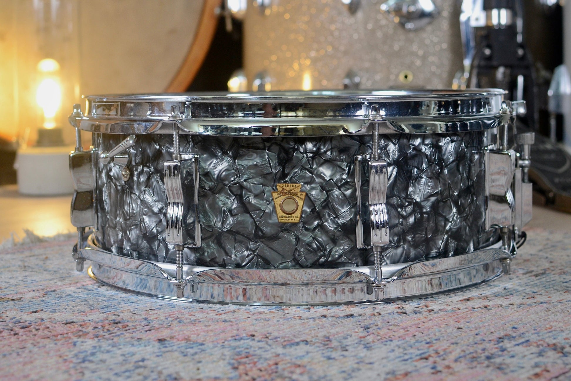 Ludwig Vintage Jazz Festival 14x5" Snare Drum in Black Marine Pearl - 1966