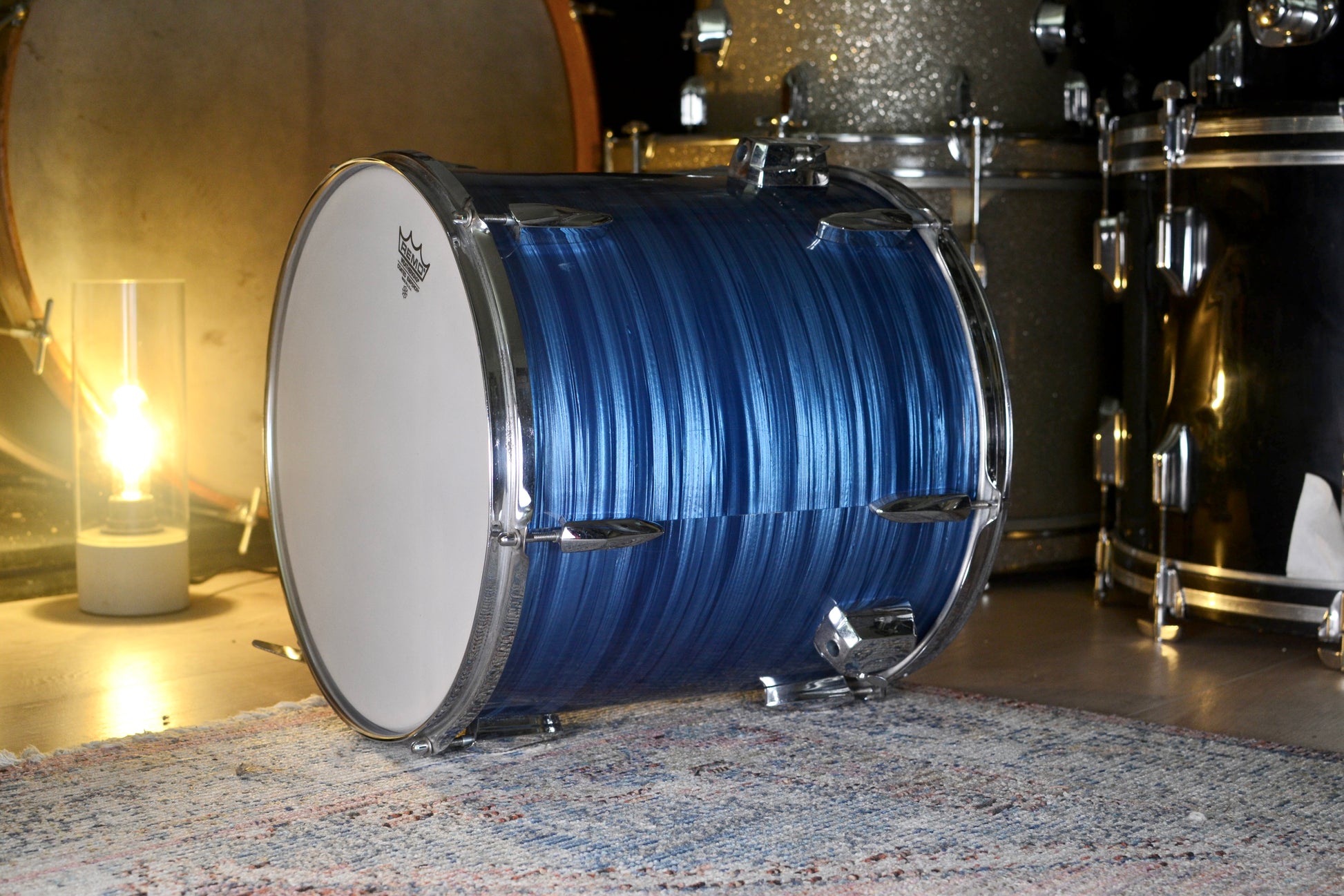 Premier Olympic 14" x 14" Floor Tom in Blue Silk Pearl - 1970s