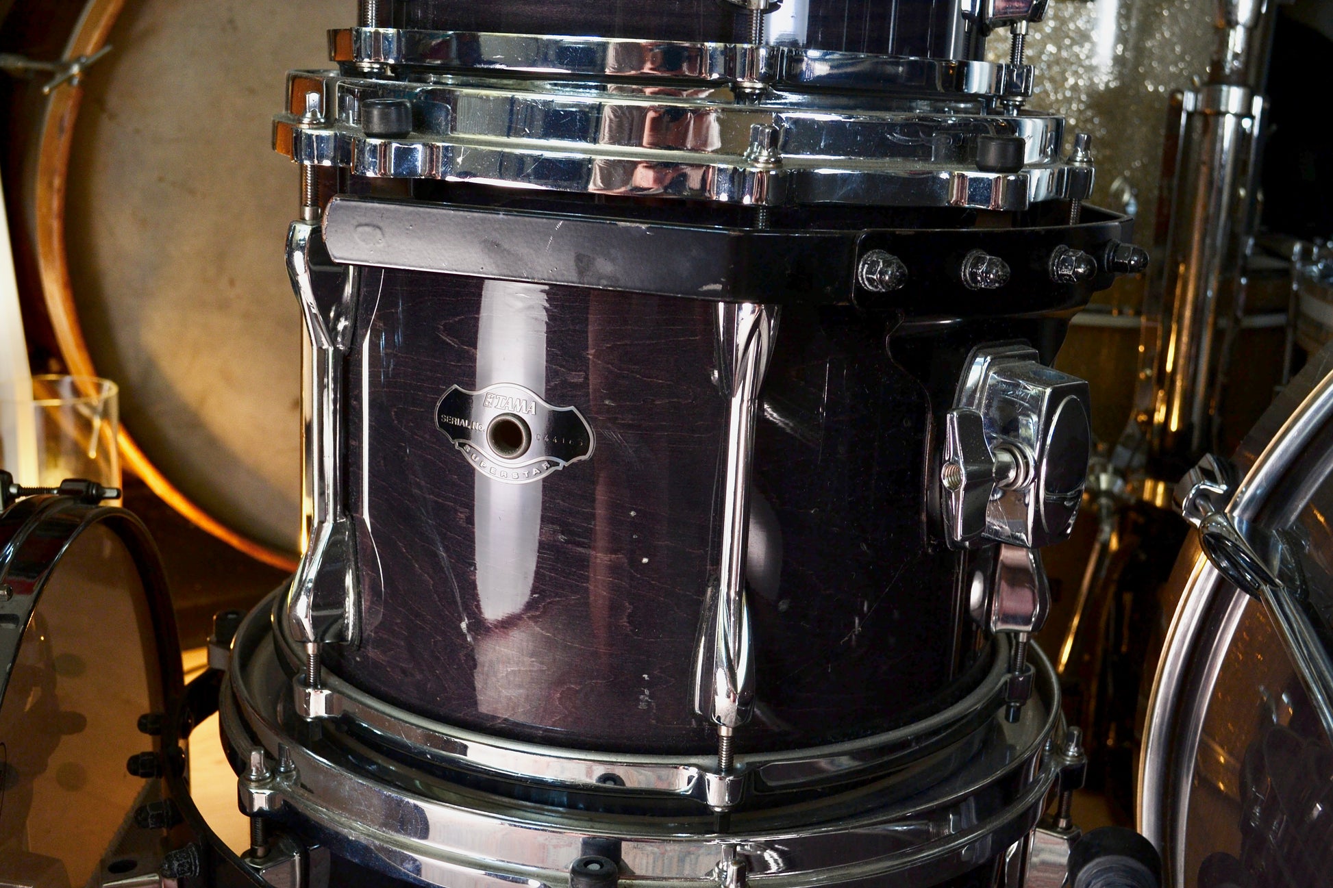 Tama 5-Piece Superstar Custom Drum Kit in Custom Charcoal Lacquer - 2007