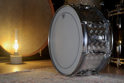 Premier APK 14x6.5" Birch Snare Drum in 'Diamond Plate' Vinyl Wrap