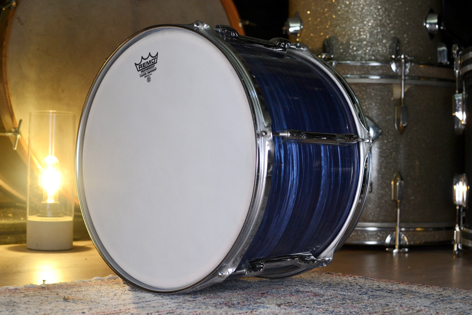 Premier Olympic 14" x 9.5" Rack Tom in Blue Silk Pearl