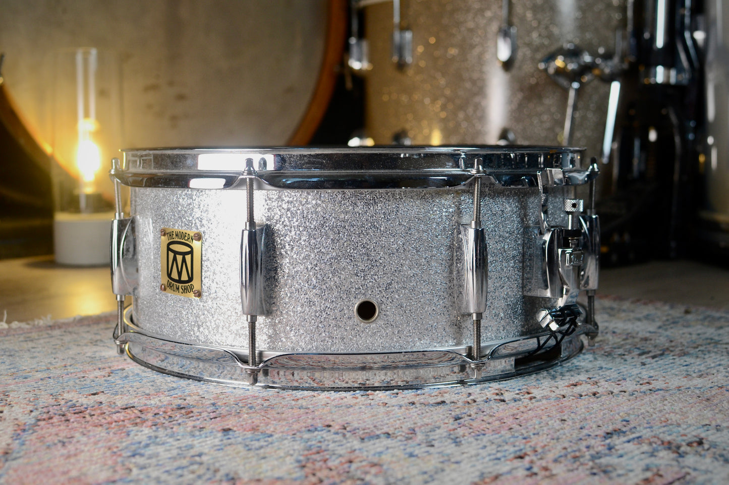 Modern Drum Shop 14x5” Snare Drum in Silver Sparkle