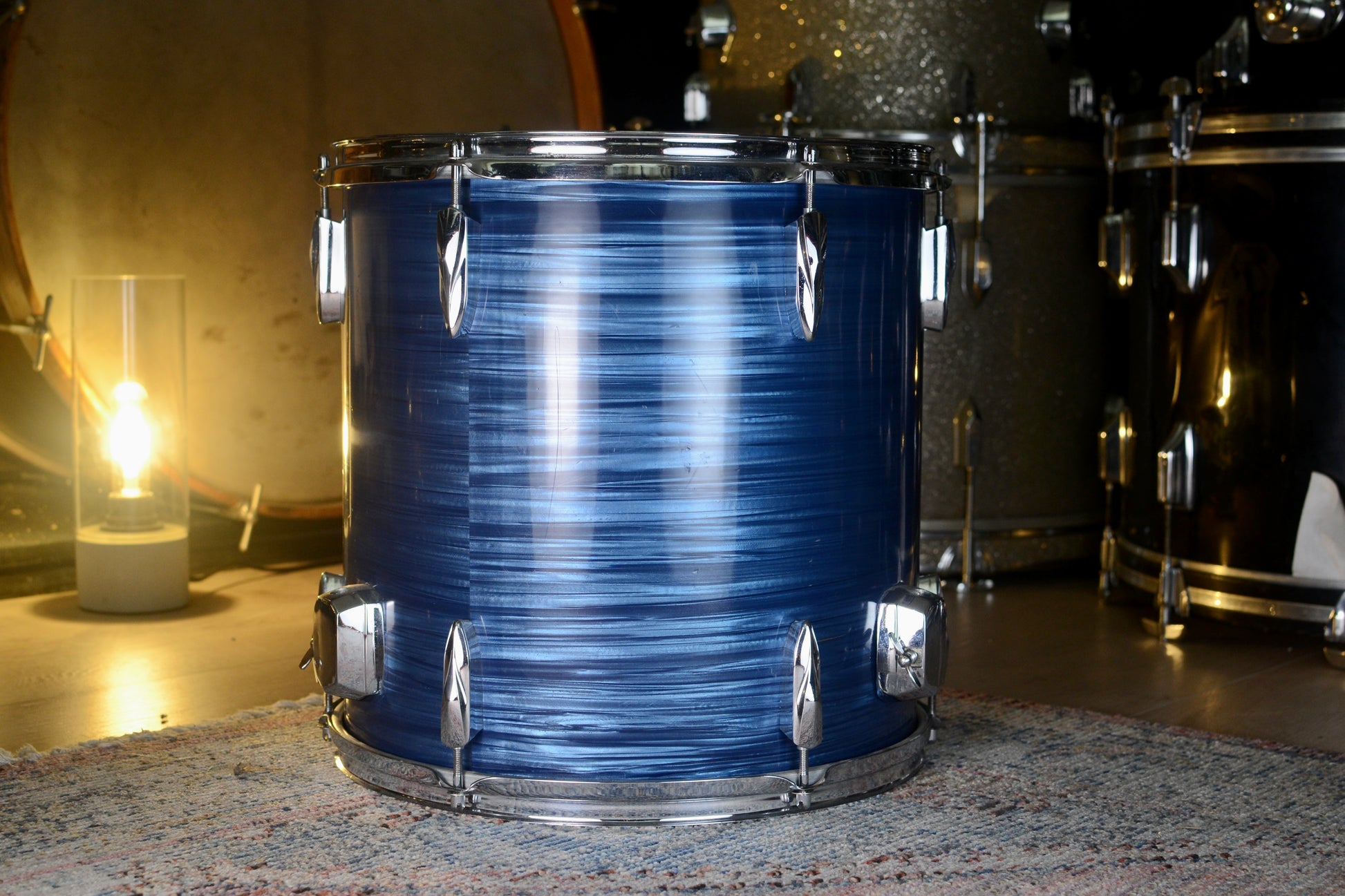 Premier Olympic 14" x 14" Floor Tom in Blue Silk Pearl - 1970s