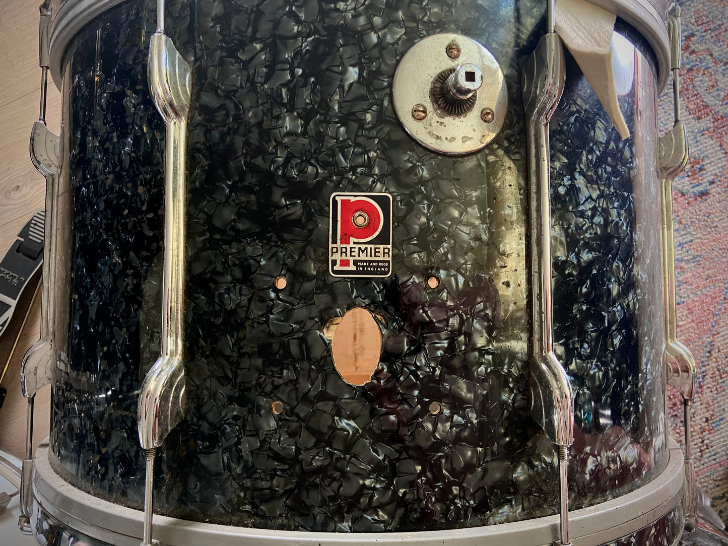 Premier '57' Vintage Drum Kit in Black Marine Pearl - Late 1960s