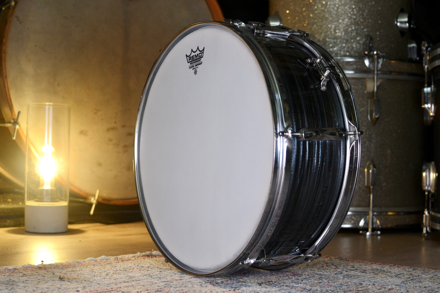 Premier Olympic '1182' Mahogany Snare Drum in Grey Silk Pearl - 1971