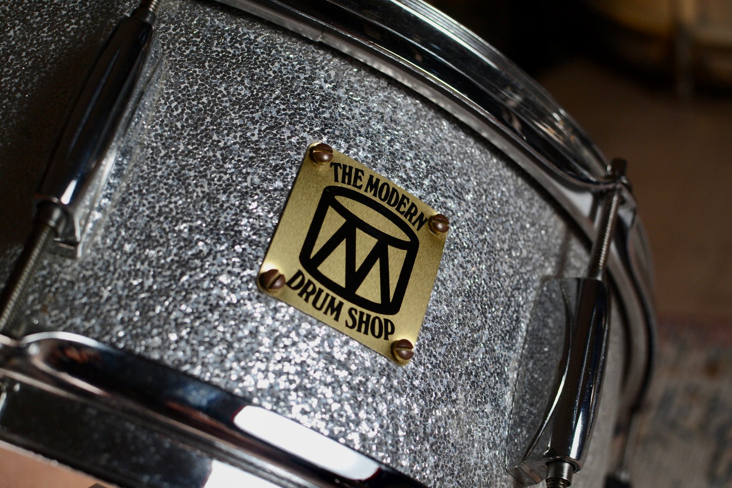 Modern Drum Shop 14x5” Snare Drum in Silver Sparkle